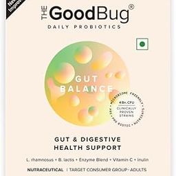 The Good Bug New & Improved Overall Digestive Health Gut Balance Probiotics Supplements- 3Bn Cfu Of Clinically Proven Strains | Aids Digestion, Enhances Nutrient Absorption & Metabolism |15 Days Pack-3