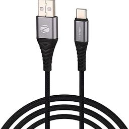 ZEBRONICS TU800P USB - Type C Braided Cable, 80 Watts, Rapid Charging, Charge & Sync, 1 Meter, Compatible with iPhone 15 | Samsung | OnePlus | Xiaomi | Realme | Oppo-21