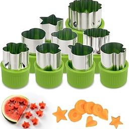 Electomania Pack of 9 Fruit Cutter Shapes Set, Shape Cutter for Food for Kids, Stainless Steel Kitchen Accessories Set for DIY Fun Food, Small Cookie Cutters, Vegetable Cutter Shapes (Style 1)-image-57