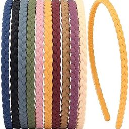 12 Non Slip Fashion Effortless Plastic Headbands with Teeth Comb Skinny Hair Bands for Women Men Teen Girls, Short Teeth Matte-image-98