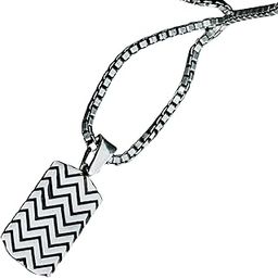 SilverQuirks Midnight Illusion Pendant for Men | Stylish Silver-Toned Illusion Pendant | Rugged & Masculine Jewelry Gift-image-14