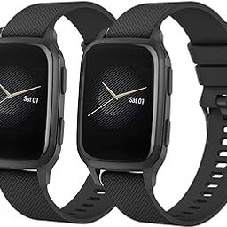 2 Pack Compatible with Garmin Venu Sq, Quick Release 20mm Band for Garmin Venu Sq 2, Venu 2 plus, Forerunner 245/55, Forerunner 645/245 music, Vivoactive 5/Vivoactive 3-picture-3