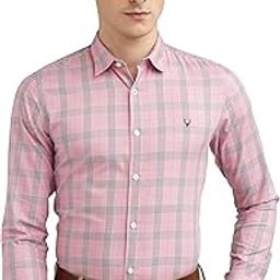 Men's 100% Cotton Slim Fit Full Sleeve Checkered Formal Shirt-image-99