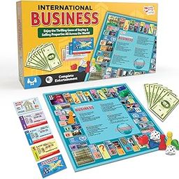Little Berry International Business Board Game for Kids & Adults | Business Game Set with 14"x14" Foldable Waterproof Board | Indoor & Outdoor Board Game for 5+ Years | Entertaining Game of Money-1