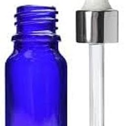 shop homeo Blue Amber Glass Dropper Bottle with Cap for Essential Oils, Fragrances, Perfumes,Serum Bottles,Essential Oil Bottles DIY Skin Care. (15, Round, 5, Silver cap Black Teat)-image-40