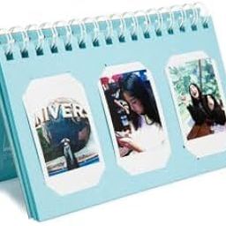 Any 64 Pockets Photo Album for Instax Mini 7, 8, 9, 10,70 Polaroid Camera Pieces of Moment Book for Storing Memories (Pink Calendar Style Album (60 Pockets))-image-9