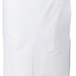 Men Single Layer Solid White Regular Prayer Dhoti-1