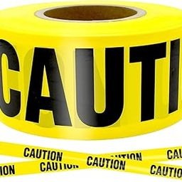 VINATOSLA Yellow Caution Tape Non-Adhesive7.5cm by 300-Feet Roll Highly Visible Barricade Tape Weatherproof Safety Barrier Tape, Safety Blocking Tape.-image-35