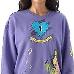 Tinkerbell: Sparkle Women and Girls Long Sleeve Crew Neck Purple Graphic Print Oversized Fit Sweatshirts Oversized Sweatshirts for Women Hoodies Pullovers Graphic Printed Relaxed-image-29