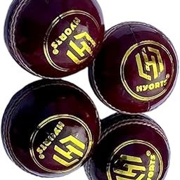 HYORTS Senior Official Hard & Seasoned 4 Pieces Leather Cricket Balls for Practice A Grade Handstitched Pack of 4-image-47