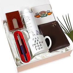 Mens Gift Hamper with Ceramic Mug, Passport cover, Luxury Deo, Card holder, Stylish Pen with Box and Coaster. Valentine gift for men,Birthday gift for him or brother, boyfriend, Farewell gift.-39