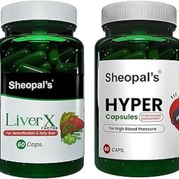 Sheopals Super Combo Liver X Factor 60capsule for Liver Detox & Hyper 60capsule for Hypertension-0