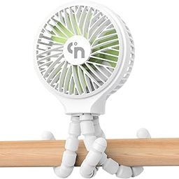 Portable Stroller Fan Clip On for Baby Rechargeable Car Seat Fan,3 Speeds Battery Operated Baby Fan,USB Personal Fan for Stroller Crib Treadmill and Travel (White)-image-31