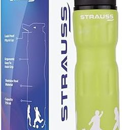 STRAUSS Stainless Steel Water Bottle, 750 ML | 100% Leak Proof | Eco-Friendly and BPA-Free | Water Bottle for Gym, Home, Hiking, Trekking and Travelling | Ideal for Girls, Boys and Kids, (Green)-image-63