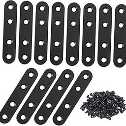 CALANDIS™ 12x Flat Mending Plates Hardware Straight Brackets for Table Repairing Shelf | Braces & Brackets | Nails Screws & Fasteners | Building & Hardware | Home Improvement-11