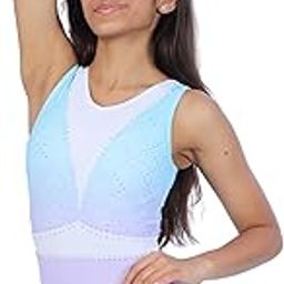 IKAANYA Girls/Women Sleeveless Rhinestone Leotard - Ideal for Gymnastics, Dance, Yoga, Acrobatics or Performance (Toddlers, Kids, Adults)-image-20