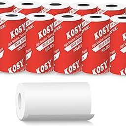 KOSY POS Thermal Paper Rolls | 57mmX20Mtr (2.25 Inch) Pack of 10 Printer Roll | BPA-Free Thermal Printer Paper Roll for POS Machine, Mini Receipt Printer, Billing & Cash Register Systems Thermal Roll-picture-21