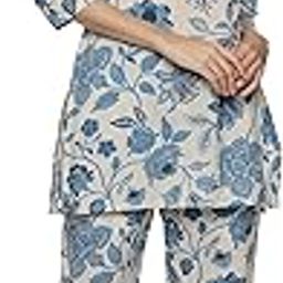 Women's Cotton All Over Flower Printed Night Suit Top And Pajama Sets-picture-34