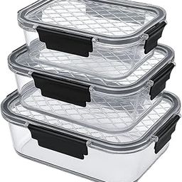 Borosilicate Glass Container Set of 3 – Black | Airtight & Leak-Proof | Microwave, Freezer & Dishwasher Safe | BPA-Free Food Grade Containers for Dry Fruits, Snacks & Meal Prep (Black)-4