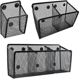 TRENDYNEST 3X magnetismic Pencil Holder Black Mesh Basket for Locker Refrigerator Table | Desk & Drawer Organizers | Desk Accessories | Office Supplies | Office-image-51