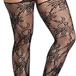 Women Black Fishnet Tights Suspender Pantyhose Stretchy Stockings-picture-44