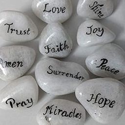 R&M Hand Painted Marble Affirmation Rocks Empowerment Pebbles (White) - Set of 11-6