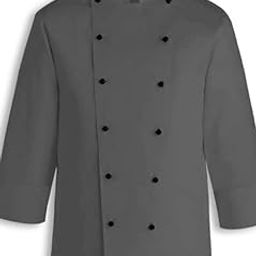Full Sleeve Button Stud Solid Chef Coat For Men-image-3