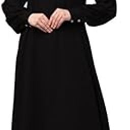 Women's Inner Abaya Dress Made with Nida Matte Fabric with Side Pockets and Cuff Sleeves - A-Line Burqa for Ladies and Girls-picture-26