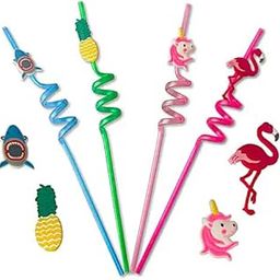 Stella Traders – Long Reusable Plastic BPA Free Spiral Juice Straws | Colorful & Fun Drinking Straws for Kids and Adults | Durable, Washable, Easy-to-Clean | Pack of 2 | 10.2 Inch (Assorted Color)-image-33