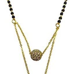 G letter mangalsutra Short Mangalsutra Designs Stylish AD Silver Ball alphabet gold name mangalsutra design/ naam wale mangalsutra/ personalised wife husband couple name mangalsutra design (20 inch)-image-10