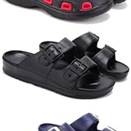 WINGSCRAFT-Lightweight Classic Clogs || Sandals with Slider Adjustable Back Strap for Men-Combo(3)-3017-3115-3113-image-35