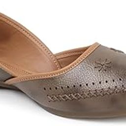 Soft Leather Ethnic Jutti Casual Flats Stylish Mojaries Ethnic Flats for Girls & Women-image-65