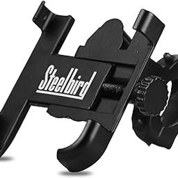 Steelbird Universal Bike Mount Phone Holder 360 Degree Rotating Handlebar Cradle Stand for Bicycle, Motorcycle, Fits All Smartphones (Mobile Holder)-24
