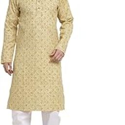 Men Cotton Floral Printed Kurta Pyjama Set-29