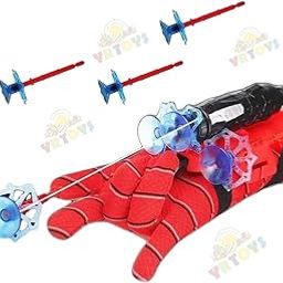 YRTOYS Spider Web Shooters for Kids,Spider Gloves Toys Red Plastic Web Launcher Wrist Toy Spider Nab Theme Toys for Kids Gift Toy-image-88