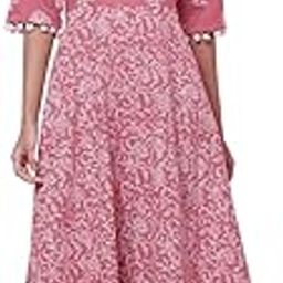 Women Cotton Flared Printed Kurta-image-3