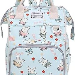 Winnies Baby Diaper Bag Maternity Backpack (Sky Blue Teddy Printed)-image-47