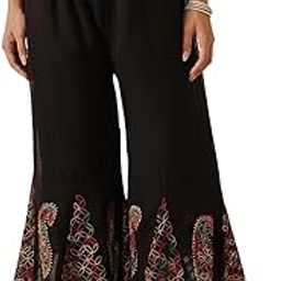 Lucknowi Chikankari Hand Embroidered Georgette Flared Palazzo for Women A711165-image-49