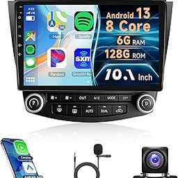 6G+128G 8 Core Android 13 Car Stereo Car Radio for Honda Accord 2003-2007 Wireless Carplay DSP-36, Rimoody 10.1'' Touchscreen GPS WiFi Bluetooth FM/RDS Mirror Link 59-UI Themes Backup Camera-23