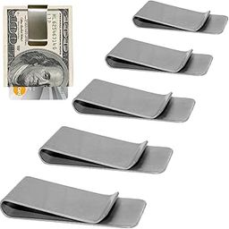 Stainless Steel Wallet Money Clip 5 Pcs Credit Card Cash Holder Minimalist-13