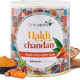 UNIKVEDA Haldi Chandan Hydrosoluble Wax Best for Dry and Sensitive Skin, Remove Tanning of Skin 800gm-image-91