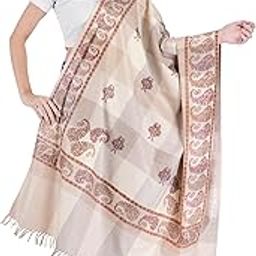 Women Kashmiri Woolen Shawl – Full Printed Design for Winter. Warm, Soft, and Stylish Winter Wrap for Women. Ideal for Ladies, Perfect as a Gift for Any Occasion (Light Fawn)-image-60