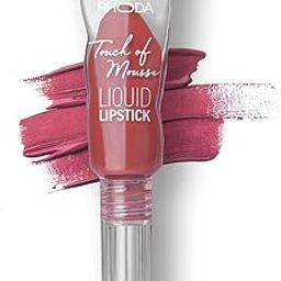 PREMIUM Touch Of Mousse Lipstick | Matte Finish & Long Lasting | Infused with Vitamin E | Weightless & Liquid Lipstick with Mousse Finish | Smudge & Water Proof | Vegan - 5ml (Little Peachy - Shade 02) SH-7711-33