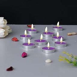 eCraftIndia Set of 10 Lavender Scented Tea Light Candles - T Light Candles for Diwali - Scented Candles - Birthday Christmas Diwali Decoration Items for Home Decor - Diwali Gifts for Family Friends-image-25