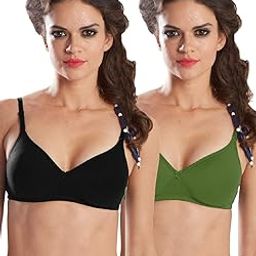 0026 Women's Heavily Padded T Shirt Bra | Seamless, Wire Free, Perfect Design for Low Neckline Outfits | Skin Friendly Polyster Used for All Day Comfort (Pack of 2)-picture-15
