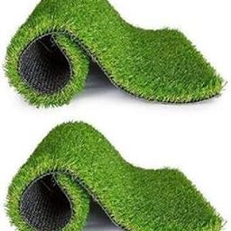 CHETANYA Polypropylene Loomtex Artificial Grass Carpet, Mat for Balcony, Grass Carpet for Office, Home, Terrace(40X60Cm)Pack Of 2, Green-20