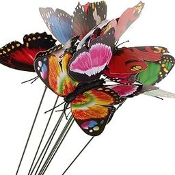 Moira Butterfly on Metal Resin Stick Garden Plant Décor (Multicolor, Standard) -Pack of 10 pcs-image-14