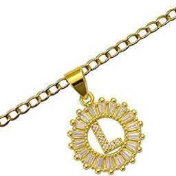 L Letter American Diamond Round Pendant Name Rakhi Lumba Gold Plated Adjustable Bracelet for Raksha Bandhan | Rakhee Celebration Bracelet Online for Bhaiya, Bhabhi, Brother, Sister In law-image-64