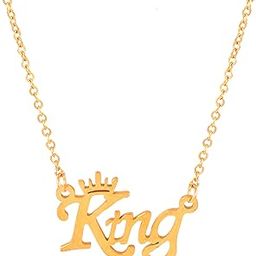 Mesmerizing Pendant For Women Valentine's Day Chain Pendant King Queen Pendant Necklace For Women Girls Love Gifts For Aniiversary Couple Chain Pendant Fashion Jewellery-picture-55