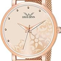 Rose Gold Metal Mesh Chain Analog Wrist Watch for Women | LD-RG154-picture-50